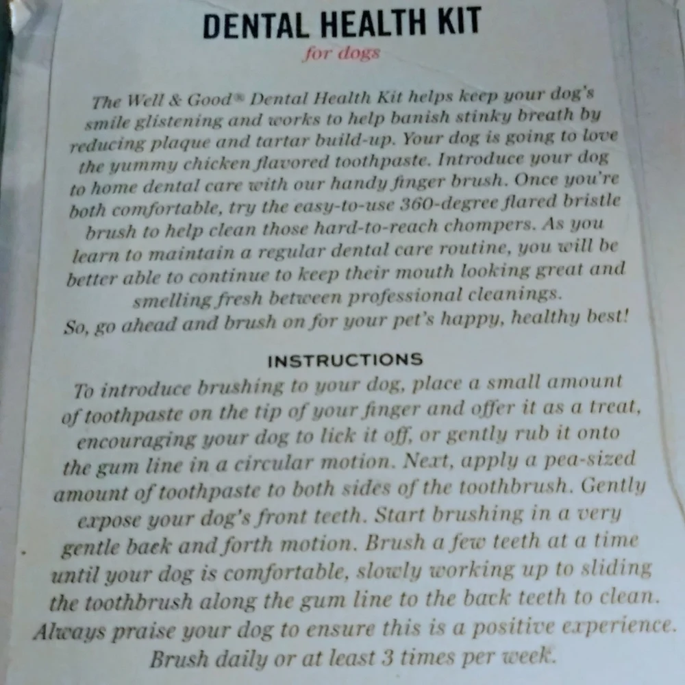 Well & Good Dental Health Kit for dogs